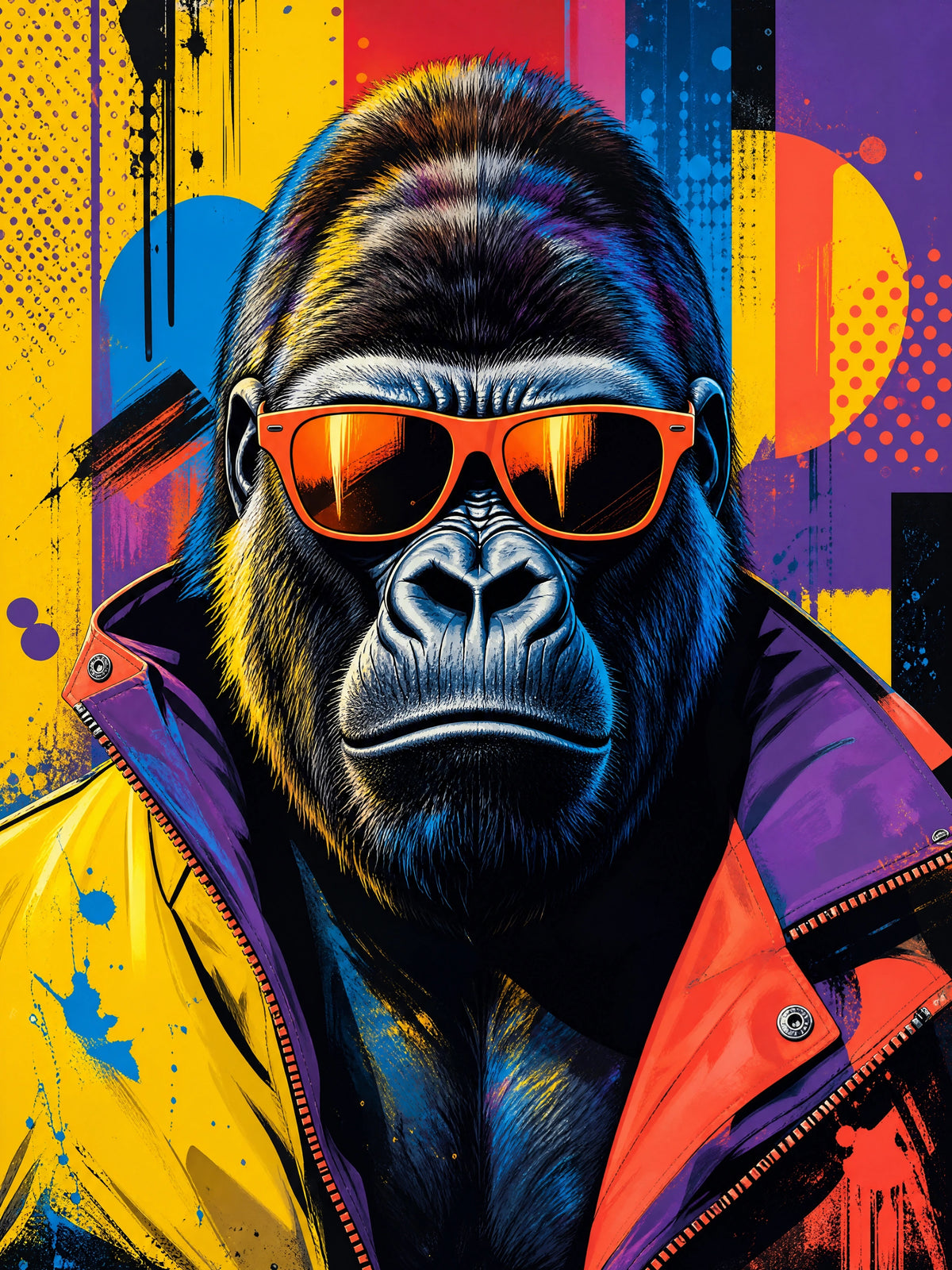 Gorila Urbano — cuadro pop art de gorila con gafas de sol